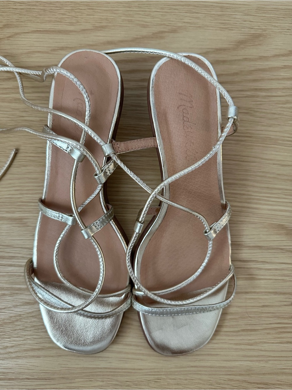 Madewell - 7 - Metallic Gold Strappy Women's Sandals
